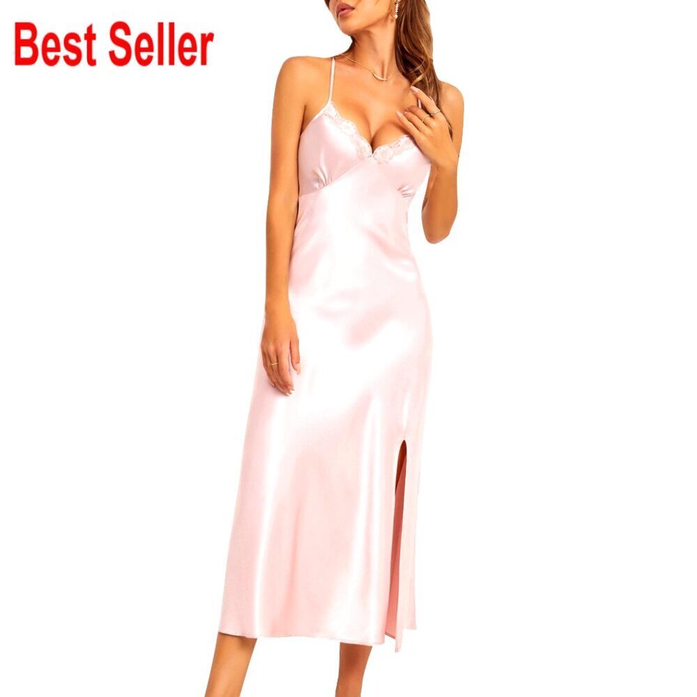 Satin Slip Dress Elegant Minimal Chic Evening Party Wear Adjustable Straps
